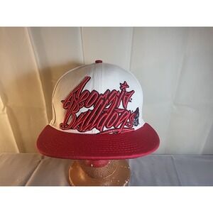 Georgia Bullldogs Spell Out New Era Snapback Hat White And Red